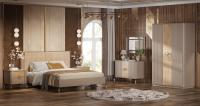 Спальный гарнитур "Мадрид" (Кровать 1,6; 2 тумбы; Комод с зеркалом; Шкаф 3 дверный)