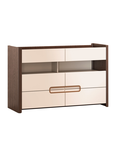 Спальный гарнитур "Диана" (Кровать 1,6; 2 тумбы; Комод с зеркалом; Шкаф 4 дверный остеклённый)