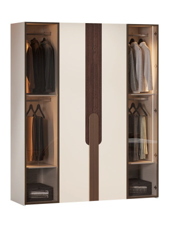 Спальный гарнитур "Диана" (Кровать 1,6; 2 тумбы; Комод с зеркалом; Шкаф 4 дверный остеклённый)