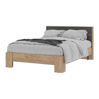 Кровать "Хелен" КР-02 серый графит-дуб кравт