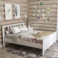 Кровать "Сага" белая 160х200