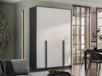 Шкаф четырехстворчатый "Шарм" белый графит