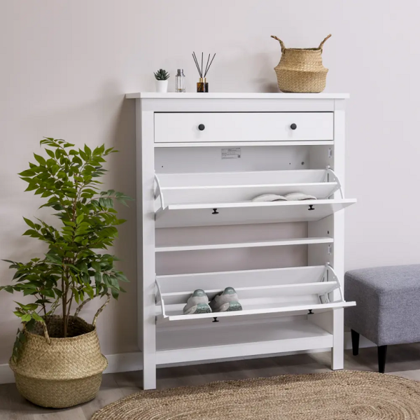 Тумба для обуви "Сага" белая