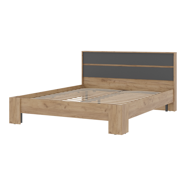 Кровать "Хелен" КР-02 серый графит-дуб кравт