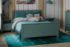 Кровать "Сага" темно-бирюзовая 140х200