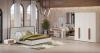 Спальный гарнитур "Николет" (Кровать 1,8; 2 тумбы; Туалетный стол с зеркалом и пуфом; Шкаф 6 дверный)